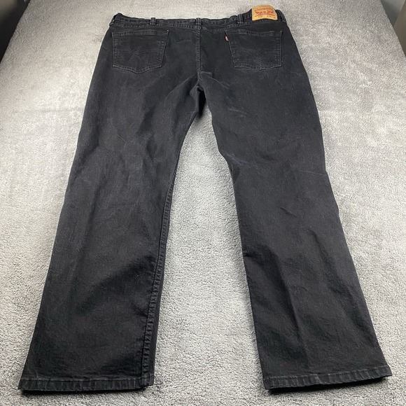 Levis 514‎ Straight Jeans Mens 42x30 Black High Rise - Picture 11 of 14